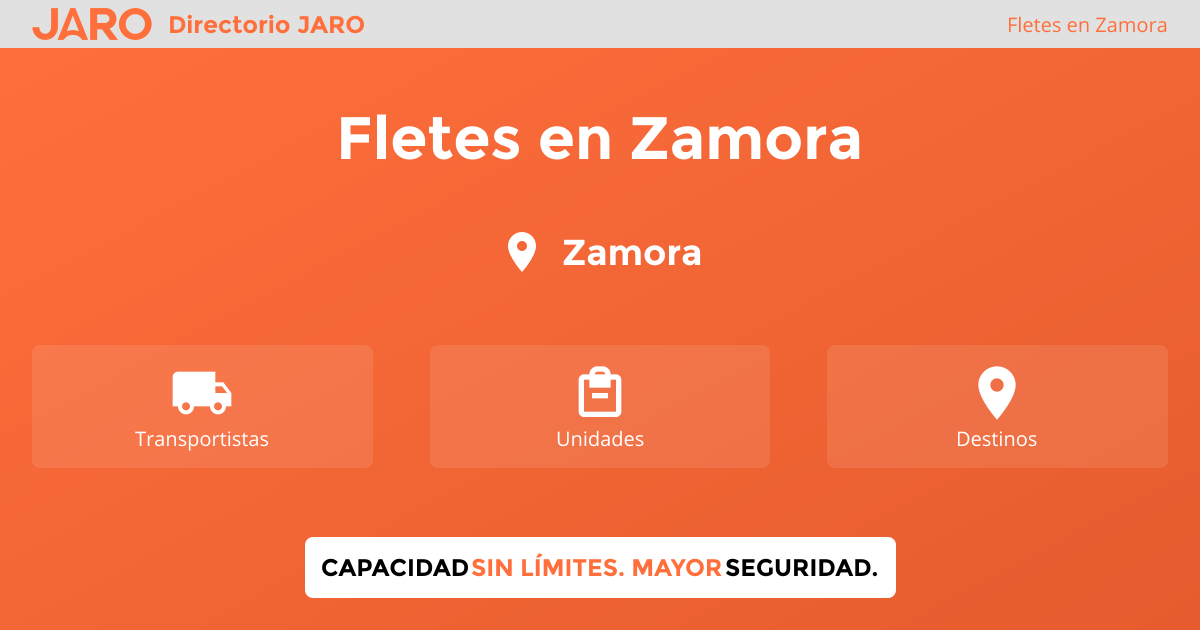 Fletes en Zamora | Jaro